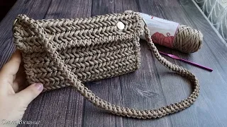 Как связать крючком красивый ремешок для сумочки/ Crochet cord