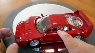 Ferrari F40 by Bburago and Hot Wheels in 1:18 scale diecast