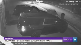 Jogger hit by car: Doorbell video shows suspect follow Archdale woman