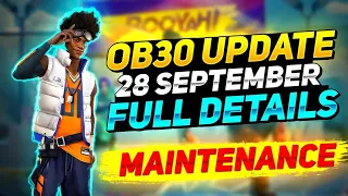 Free Fire OB30 Update Full Detail | 28 September New Update Free Fire | Free Fire New Update #shorts