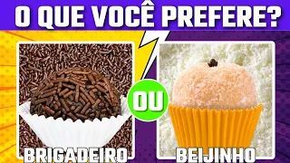 O QUE VOCÊ PREFERE? BRIGADEIRO OU BEIJINHO? Jogo das escolhas | Edição doces - part. 2