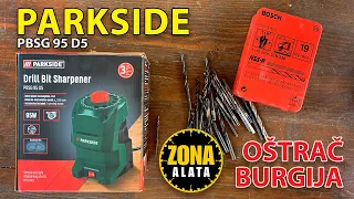 Parkside PBSG 95 D5 HSS drill sharpener - How to sharpen a drill - Review and TEST 4K