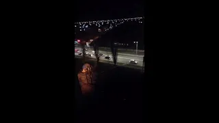 Полицейская погоня - видео с балкона. Павлоград
