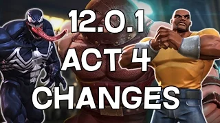 Patch 12.0.1 Act 4 Changes Recap - Venom + Juggernaut Nerfs! - Marvel Contest Of Champions