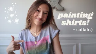 How to paint shirts w/ acrylic paint! | collab with Gabes Goals