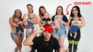 Dad Tries to Find His NEWBORN Baby Blindfolded!