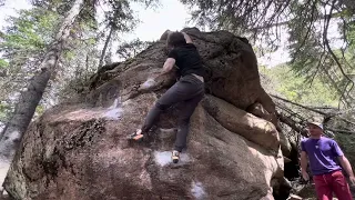 Dating Jesus Dyno (V7) - Wild Basin Bouldering