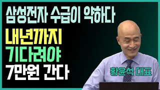 삼성전자, 내년 상반기 7만원 찍는다ㅣ문제는 반도체 업황ㅣ삼성전자, SK하이닉스ㅣ상승하기 힘듭니다ㅣSK하이닉스 당분간 박스권ㅣ출연 :황윤석 대표