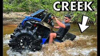 Can-Ams RIPPING Through Water Better Than a HONDA!! *First Creek Ride*