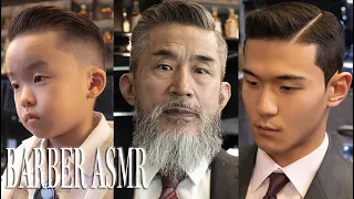 ASMR BARBER💈- the REVE barbershop - (Relax side part haircut asmr Movie) l 기장별 포마드 스타일 변화 헤어컷ASMR