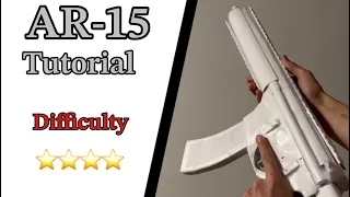 How to make a AR-15 out of PAPER [tutorial]