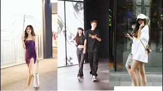 Chinese coupls Street Fashion ~Chinese Girls Street Shot | Douyin China | Beautiful Girl 抖音街拍