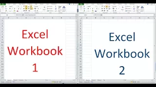How to open and view 2 Excel workbooks at the same time
