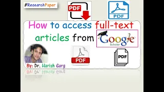 How to access Full Text articles freely from Google Scholar