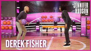Derek Fisher Helps Jennifer Hudson Prepare for the NBA All-Star Celebrity Game