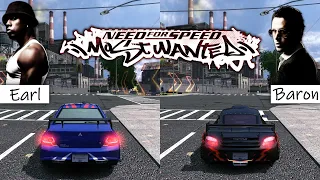 NFS MW 2005 Blacklist Drag Race 9 VS 10 Earl VS Baron