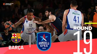 Larkin, Micic inspire Efes in Barcelona! | Round 19, Highlights | Turkish Airlines EuroLeague