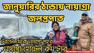 ঠান্ডায় বরফে ঘেরা নায়াগ্রা জলপ্রপাত | Amazing Niagara Falls in winter | #niagara_falls