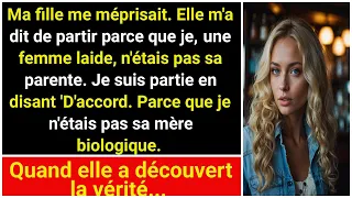 "Belle fille, tu es laide, tu n'es pas ma vraie maman alors pars." Maman est partie, révélant une...