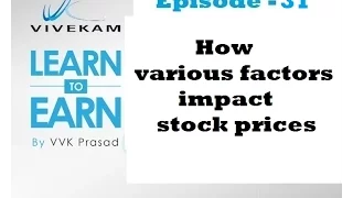 Vivekam: Learn to Earn Episode-31 (How various factors impact stock prices)