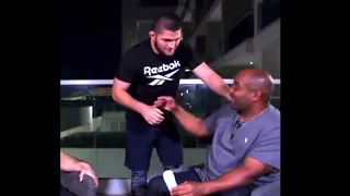 Khabib Nurmagomedov and Daniel cormier joking around