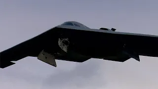 Two B-2 Spirits launch from RAF Fairford England