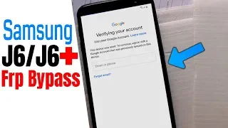 Samsung J6 2019 Frp Unlock/Bypass Google Account Lock