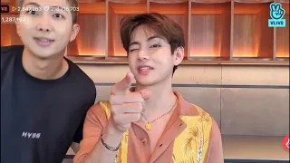 BTS V (Kim Taehyung) Live jamming ft. RM during his live VLive - July 24, 2021