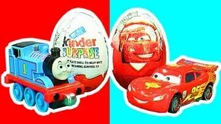 Surprise Eggs Crash Unwrapping Thomas & Percy Vs Lightning McQueen Cars LEOKIMVIDEO