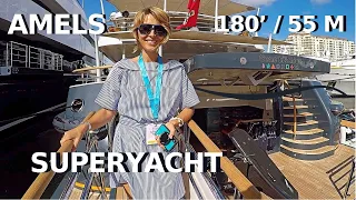 $40,000,000 AMELS MEGA YACHT Tour GENE MACHINE SuperYacht Walkthrough Luxury Cruise AROUND THE WORLD