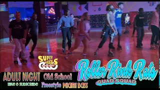 Want to see a CRAZY Adult Night? Check it out! Super Wheels Skating Center Shuffle Jam Skate, Miami