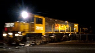 TasRail DQ's 2012 2001 empty Ballast train crossing Johnston Road