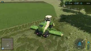 Farming Simulator 22 Без комментариев Покос травы на сенокосилке Krone BiG M 450