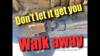 Drive shaft safety tip. Towing