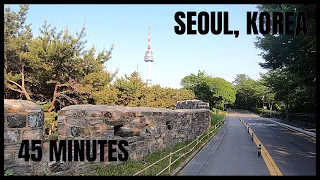 Treadmill Video, 45 minutes Virtual Running, Seoul Tower, South Korea