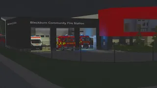 Blackburn's Command Unit, First and Second Pump Turnout - Lancashire Fire & Rescue Service