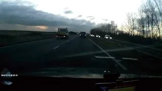 A1(M), A14, M11 Heavy Traffic + Wintry Sunrise (Timelapse with original audio!)