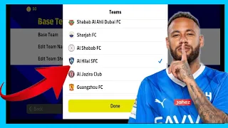 How To Select Al Hilal Team In Efootball 2023 Mobile || Al Hilal Kits/Jersey In Efootball 2023 ||