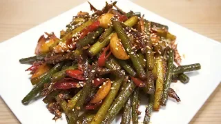 [Korean Food] Stir-fried garlic scapes with anchovy (Maneuljjong-bokkeum)