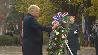 President Trump lays wreath at Tomb of the Unknown Soldier: full video