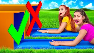 DON'T CHOOSE THE WRONG MYSTERY BOX || Try Not To Laugh! Extreme Water Slides By 123 GO!CHALLENGE