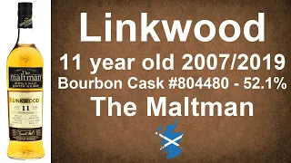 Linkwood aged 11 years from The Maltman 2007/2019 Bourbon Cask #804480 Review from WhiskyJason