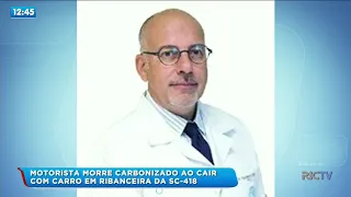 Médico de Joinville morre após carro cair em ribanceirana Serra Dona Francisca