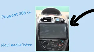 Autoradio Junsun V1 Pro inkl. Rahmen in einem Peugeot 206 cc einbauen - Navi