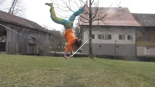 Slackline-Tutorial: Handstand on a Slackline