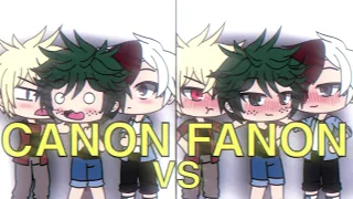 CANON VS FANON 🏳️‍🌈💗| Tododekubaku Gacha Skit