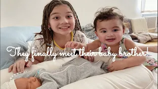 Going Home From The Hospital/ Ellie & Lilo Meet Their Baby Brother For The First Time!