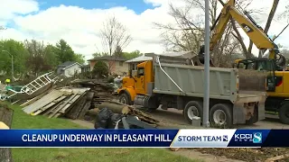 Cleanup efforts continue in Pleasant Hill after tornado rips through town