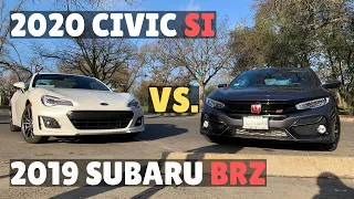 2020 Civic Si vs. 2019 Subaru BRZ (big fun was had)