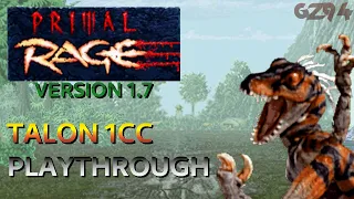 Primal Rage Version 1.7 (MAME) | Talon 1CC Playthrough Difficulty 16